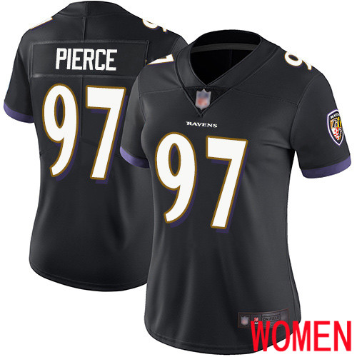 Baltimore Ravens Limited Black Women Michael Pierce Alternate Jersey NFL Football #97 Vapor Untouchable->women nfl jersey->Women Jersey